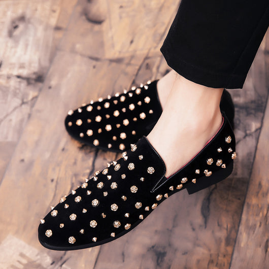 Zapatos Casuales de Gamuza Nobuk Talla Grande con Tachuelas - Image 4
