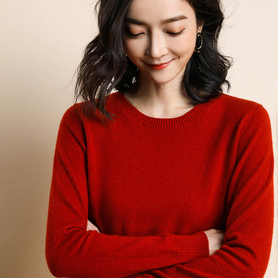 Suéter Slim-fit Coreano para Mujer Cuello Redondo - Image 13