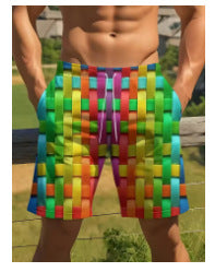 Shorts Casuales con Estampado Geométrico para Hombre - Image 6