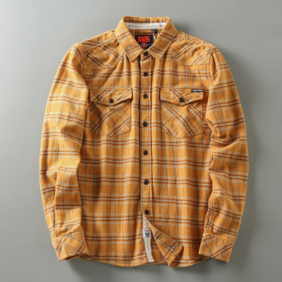 Camisa Retro de Algodón Lavado con Textura Gruesa - Image 7