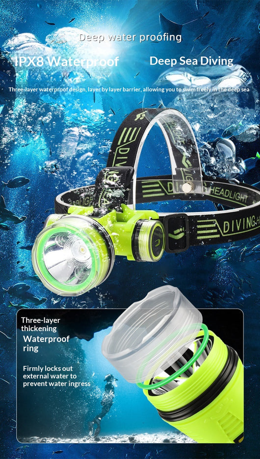 Linterna Frontal de Buceo LED de Alta Potencia con Enfoque Fijo y Batería de Larga Duración - Image 13