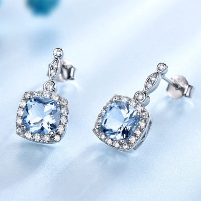 Conjunto de Collar de Plata 925 con Topacio Azul Cielo - 4 Piezas - Image 3