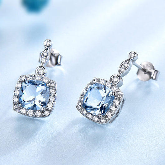 Conjunto de Collar de Plata 925 con Topacio Azul Cielo - 4 Piezas - Image 3