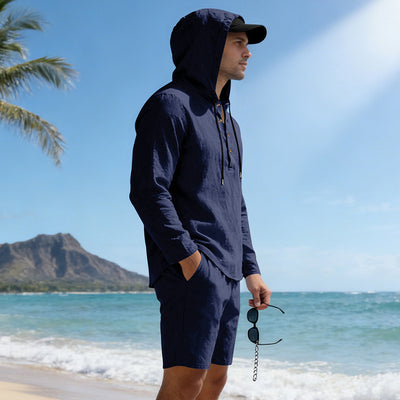 Traje de Lino Hombre Suelto y Transpirable - Image 25