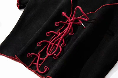 Blusa Corta con Nudo Frontal y Escote en V - Image 9