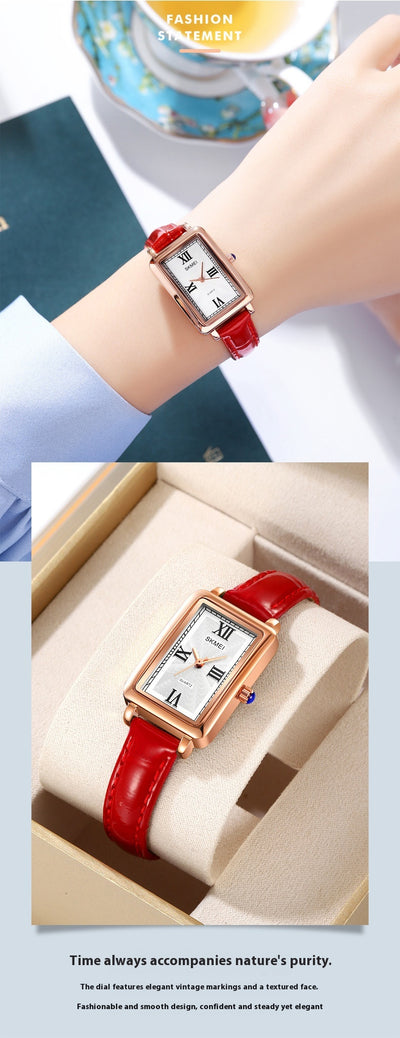 Reloj Retro Rectangular para Mujer - Resistente al Agua, Cuarzo de Precisión - Image 15