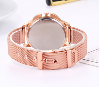 Reloj de Mujer Cuarzo con Malla Metálica y Diseño Floral Elegante - Image 7