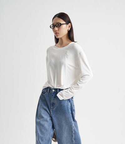 Pantalones Vaqueros Azul Desteñido Holgados Premium para Mujer - Image 9