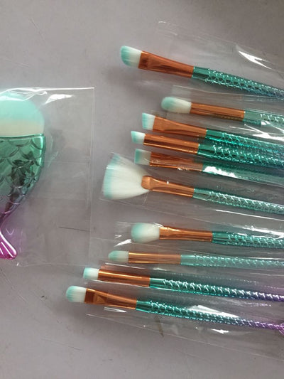 Set de 11 Brochas de Maquillaje Sirena - Colección Completa - Image 4