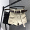 Pantalones Anchos de Cintura Alta con Bolsillos Grandes