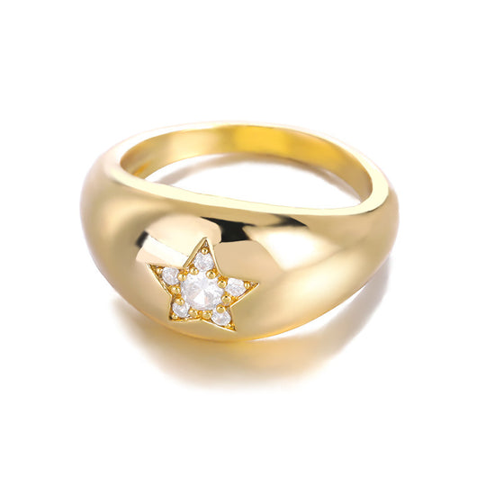 Anillo Domo Estrella de Cinco Puntas para Mujer - Image 7