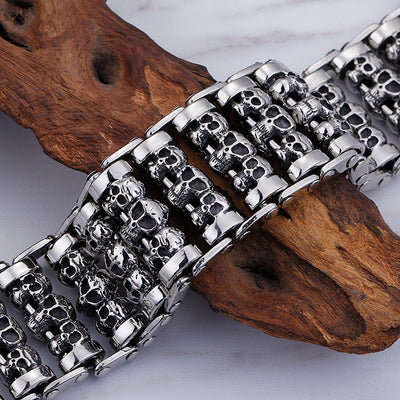 Pulsera de Acero Titanio con Calavera - Image 4