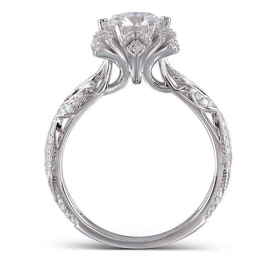 Anillo de Moissanita Calada Vintage para Mujer - Image 6