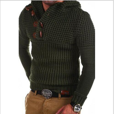 Suéter Hoodie Doble Botonadura Manga Larga para Hombre - Image 10