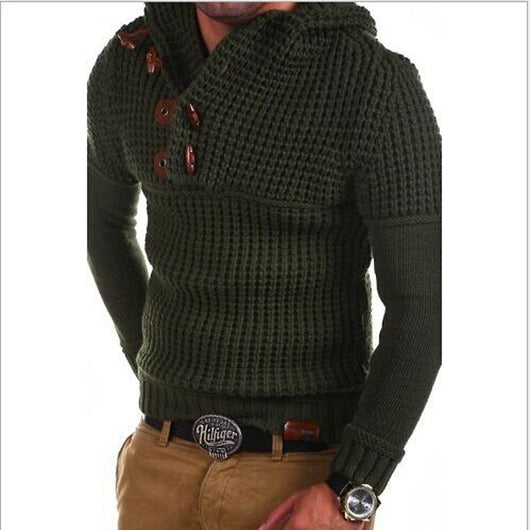 Suéter Hoodie Doble Botonadura Manga Larga para Hombre - Image 10