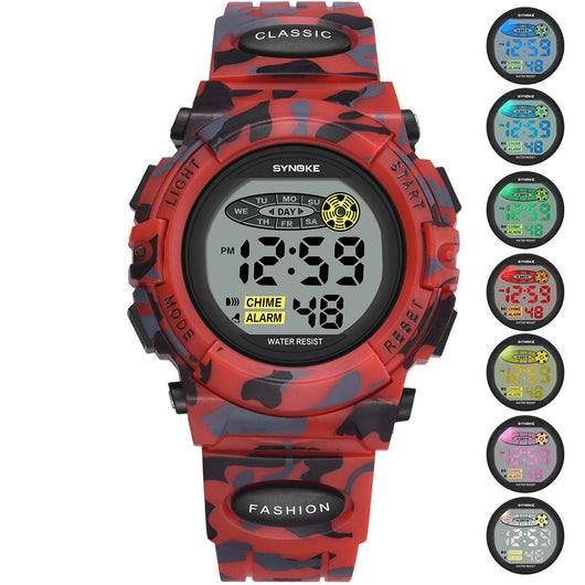 Reloj Deportivo Infantil con Luz LED y Diseño Camuflaje - Image 6