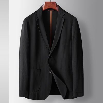 Blazer Ejecutivo Elástico de Color Liso para Hombre - Image 4