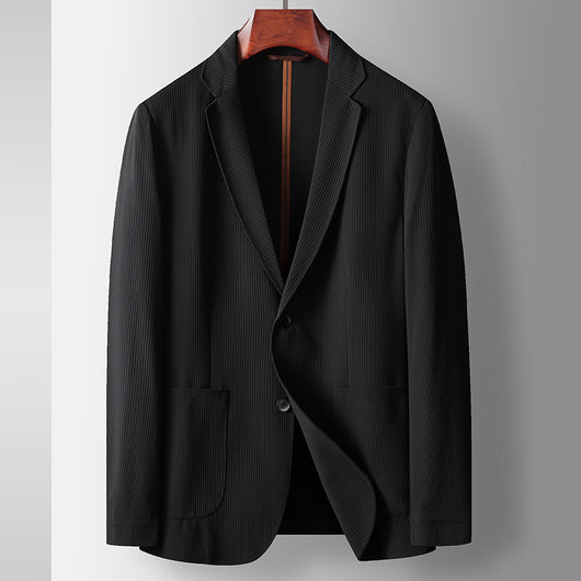 Blazer Ejecutivo Elástico de Color Liso para Hombre - Image 4