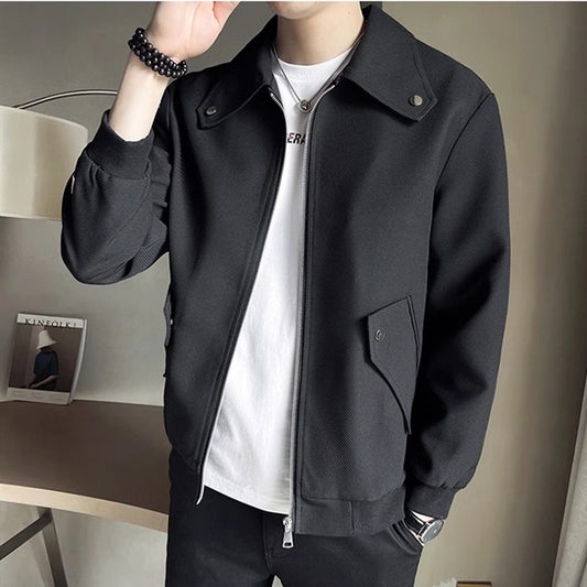 Chaqueta Casual para Hombre en Tono Café - Perfecta para Primavera y Otoño - Image 2