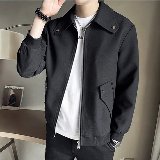 Chaqueta Casual para Hombre en Tono Café - Perfecta para Primavera y Otoño - Image 2