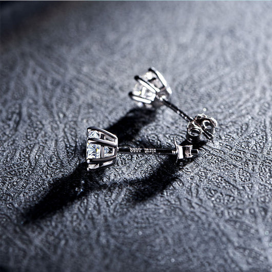 Aretes de Diamante Moissanita 925 Plata 1 Quilate Color D 6 Puntas - Image 3