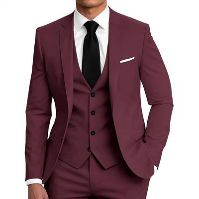 Traje de Negocios Tres Piezas con Botones Dobles para Hombre - Image 20