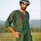 Camisa V-Cuello Hombre Algodón y Lino
