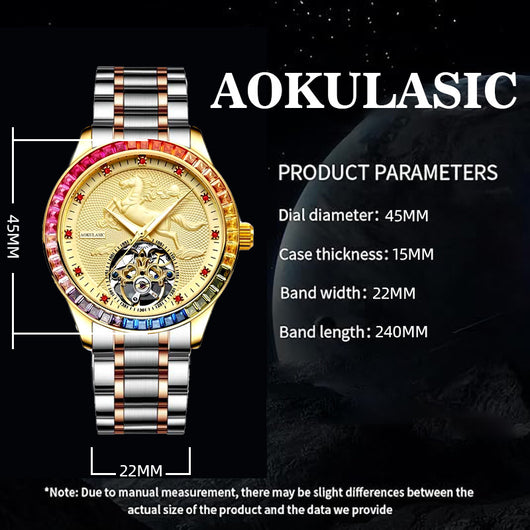 Reloj Mecánico Automático para Hombre con Volante Grande - Image 12