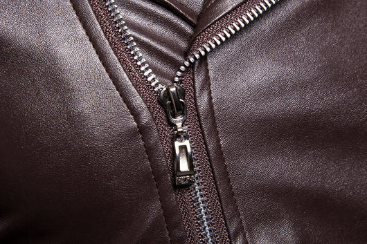Chaqueta de Cuero Ajustada Estilo Motociclista Clásico Británico - Image 14