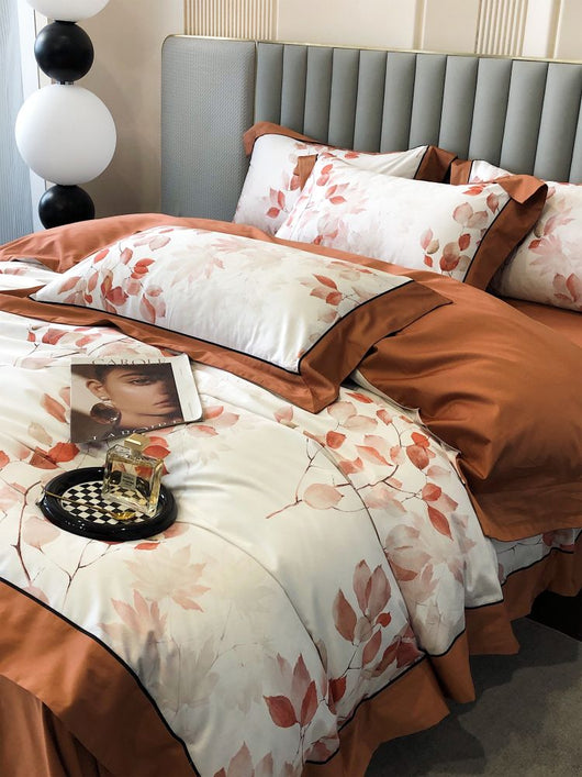 Juego de Cama de Algodón Premium Estilo Campestre con Flores Digitales - Image 8