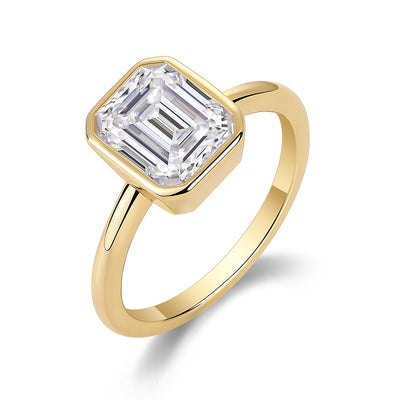 Anillo de Oro para Mujer con Moissanita - Diseño Cerrado Elegante - Image 9