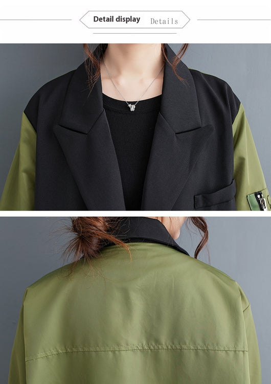 Abrigo Cardigan Doble Capa con Cuello Combinado - Estilo Casual Elegante - Image 7