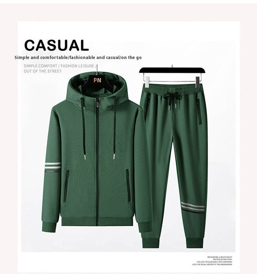 Conjunto Deportivo de Sudadera con Capucha y Pantalón en Algodón Puro para Hombre - Image 20