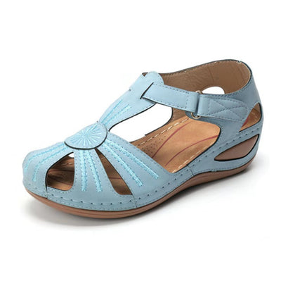 Sandalias Huecas para Mujer con Suela Gruesa y Cierre de Velcro - Image 13