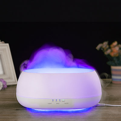 Difusor de Aromas Ultrasónico HOMEFISH 500ml con Humidificador y Luz LED