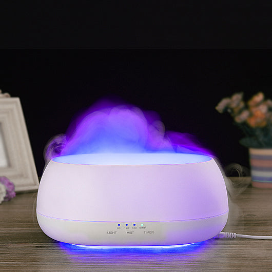 Difusor de Aromas Ultrasónico HOMEFISH 500ml con Humidificador y Luz LED