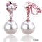 Tassel Clip Sterling Silver Pearl Earrings for Women Large Gold