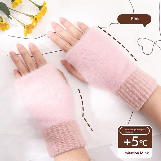 Guantes Térmicos de Punto con Dedos Libres y Forro Suave - Image 6