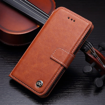 Cartera Protectora de Cuero para Teléfono Flip