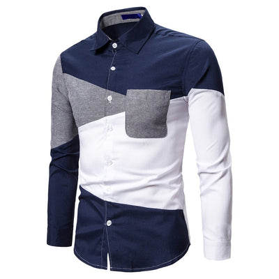 Camisa de Bloques de Color para Hombre - Image 3