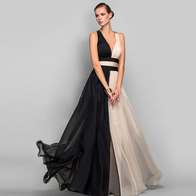 Vestido Largo Elegante Escote V Espalda Descubierta - Diseño Europeo - Image 4