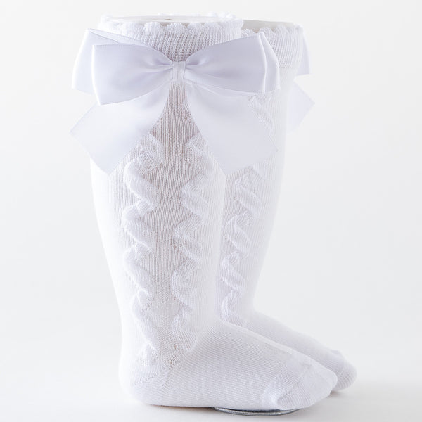 Calcetines Princesa con Moño Doble para Bebé 0-3 Años - Image 4