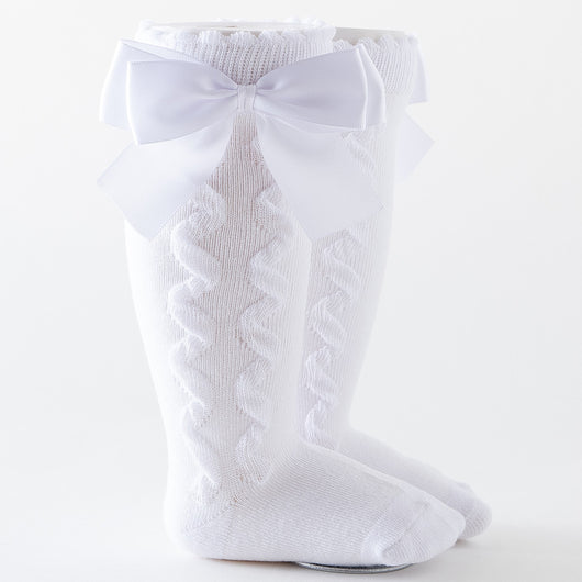 Calcetines Princesa con Moño Doble para Bebé 0-3 Años - Image 4