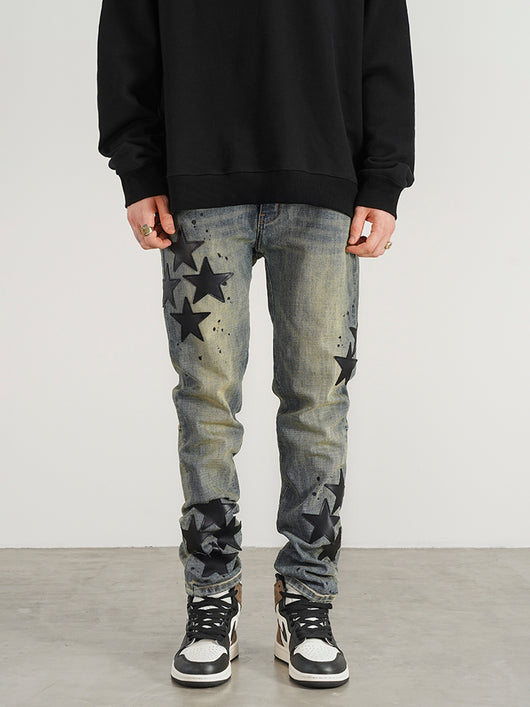 Jeans Slim Fit Estilo Industrial con Detalles de Estrella - Image 8