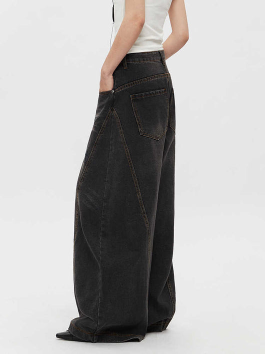 Pantalones Jeans Rectos Anchos Vintage Efecto Caída - Image 9