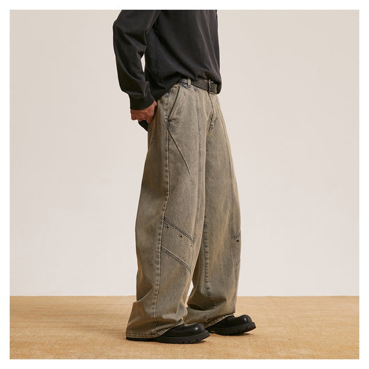 Pantalones Vaqueros Retro Lavados Baggy Straight para Hombre y Mujer - Image 22