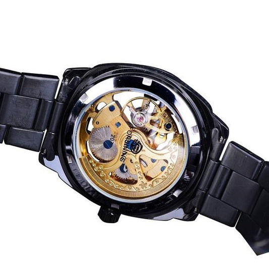 Reloj Mecánico Automático Dorado para Hombre - Elegancia y Durabilidad - Image 2