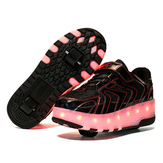 Zapatillas con Ruedas LED USB Recargables - Doble Rueda Luminosa - Image 3
