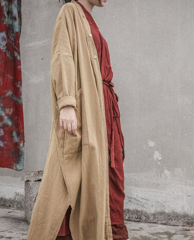 Cardigan Suelto de Lino y Algodón para Otoño e Invierno - Estilo Artístico Versátil - Image 8