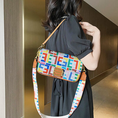 Bolsa Mensajera de Lona Estilo Retro con Correa Simple - Image 10